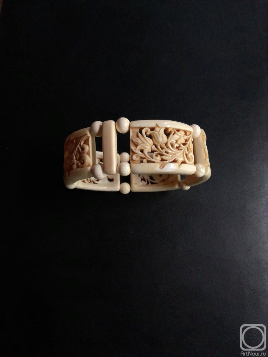 Браслет бивень мамонта/резьба