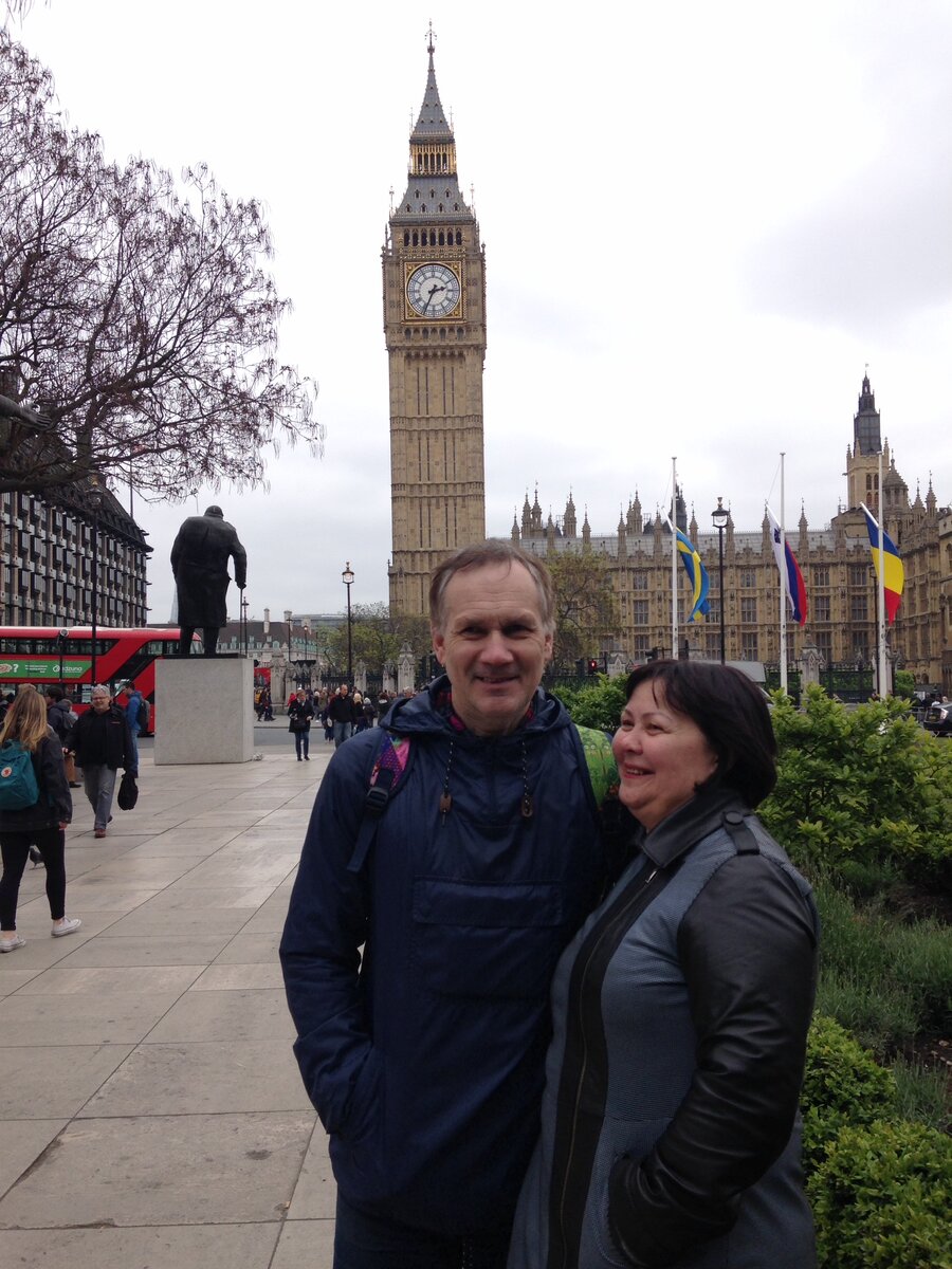 Это мы с супругом еще в 2017 году.