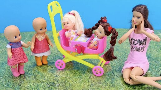 НОВАЯ КОЛЯСКА ДЛЯ СЕСТРИЧЕК Мультик #Барби Куклы Игрушки Для детей Играем в куклы