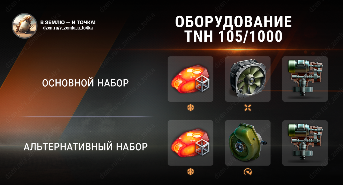 Оборудование для TNH 105/1000 (World of Tanks / Мир танков)