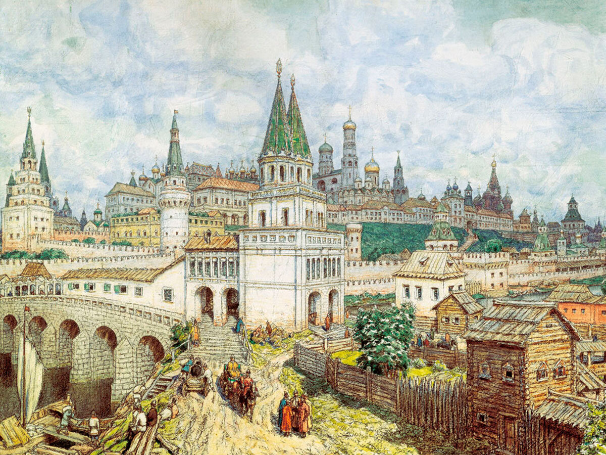 А.Васнецов Москва времен Бориса Годунова