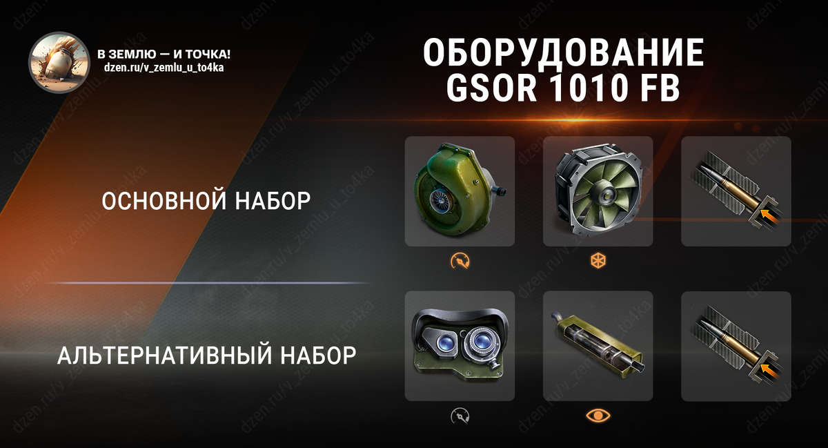 Оборудование для GSOR 1010 FB (World of Tanks / Мир танков)