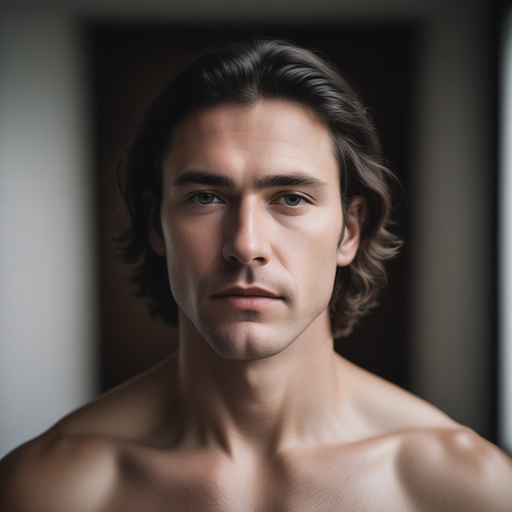 грусть, with a face expressing deep sadness, with clearly lowered corners of the lips, a look full of sadness, and relaxed facial features