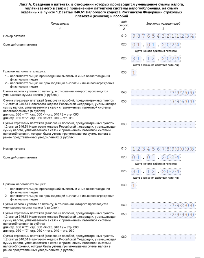 Заявление на уменьшение патента - как заполнить, образец | Налог-налог ...