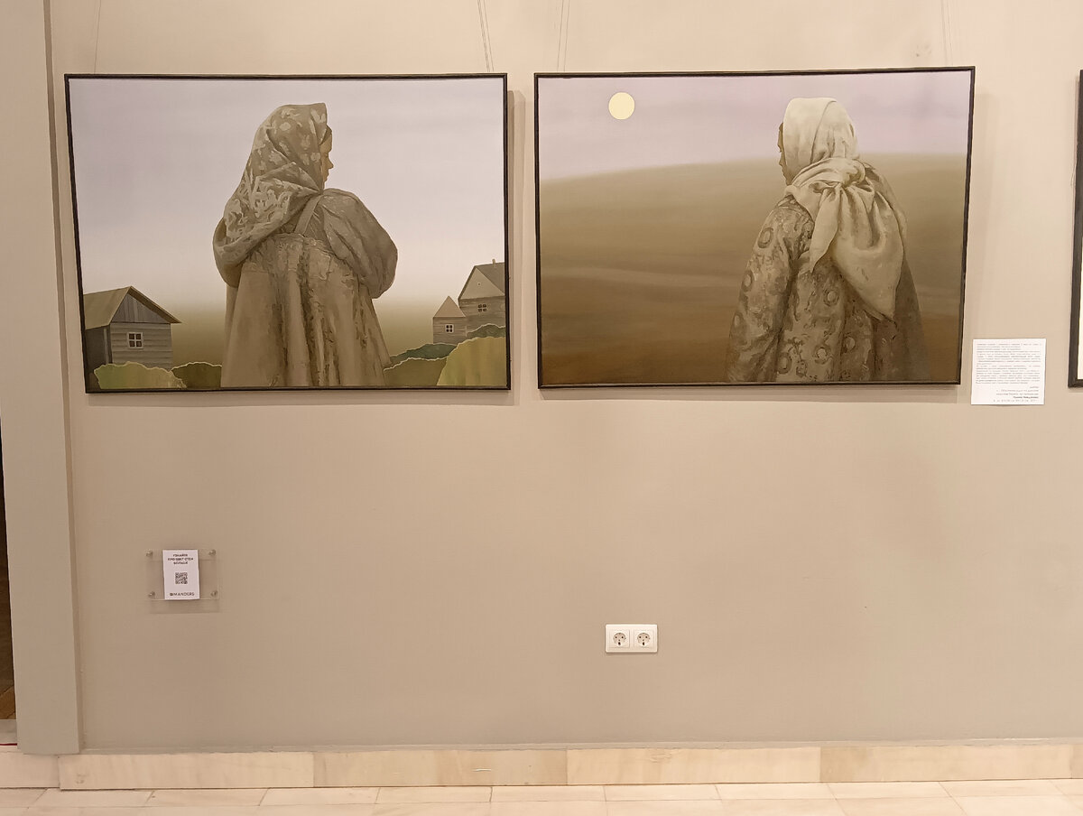 Увидела краем глаза в анонсах выставки картины Полины Неждановой. Они созданы по мотивам дипломной работы, которую защищала художница в 2023 году в Академии художеств.