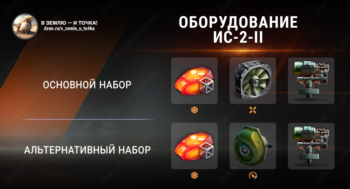Оборудование для ИС-2-II (World of Tanks / Мир танков)