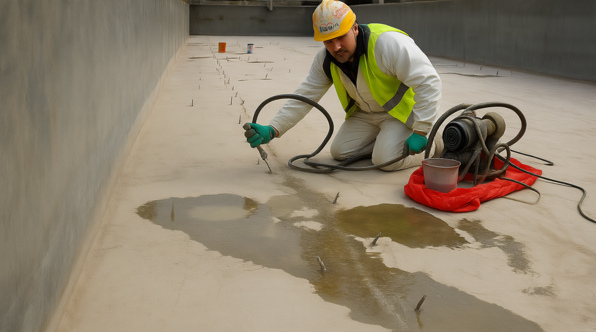 Инъектирование трещин в бетоне