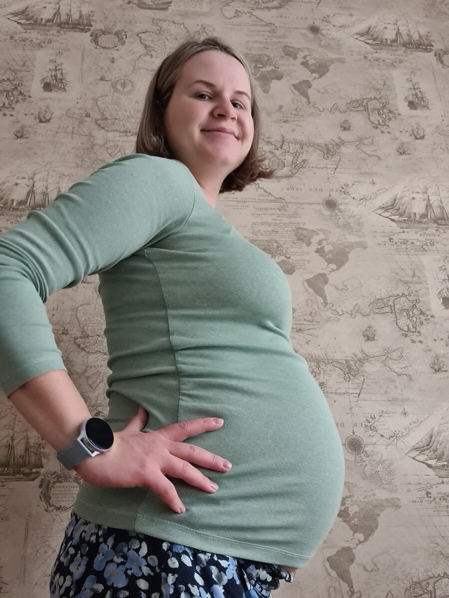 За две недели до первых родов 