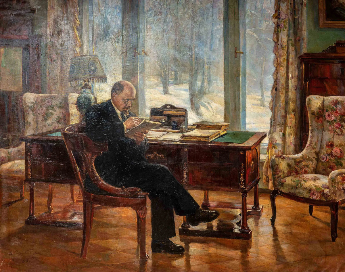 "Ленин в Горках»  художника  Налбандяна показывает княжеский шик усадьбы