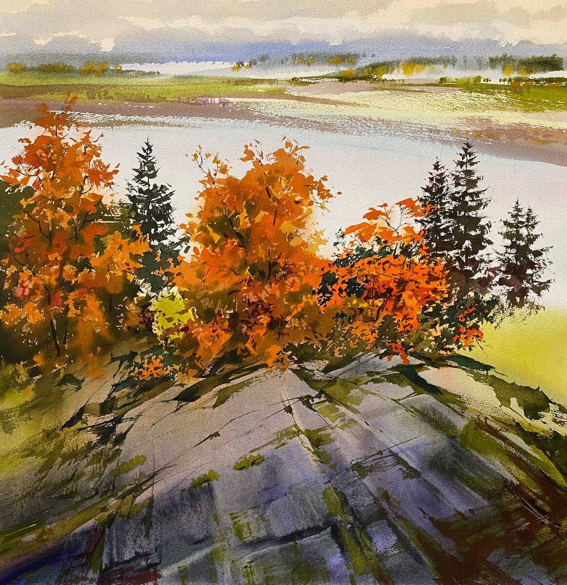 Художник Юрий Ломков, акварель.