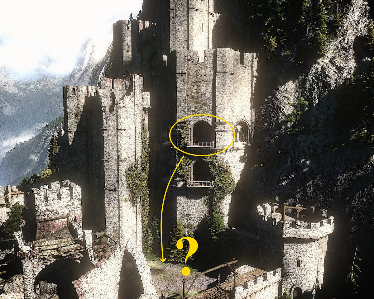 Под балконом пристройки разбитой кровати нет...