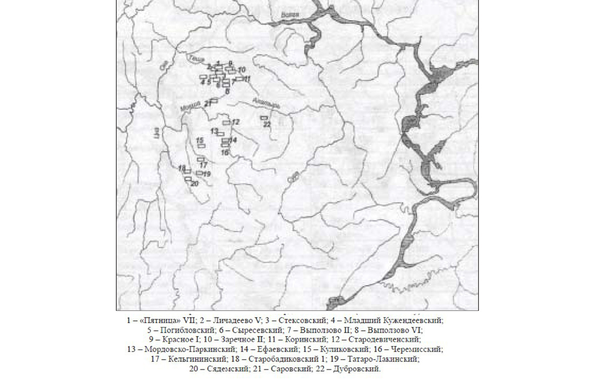 Погребальные памятники мордвы в XI–XIII вв. (по В.Н. Шитову)