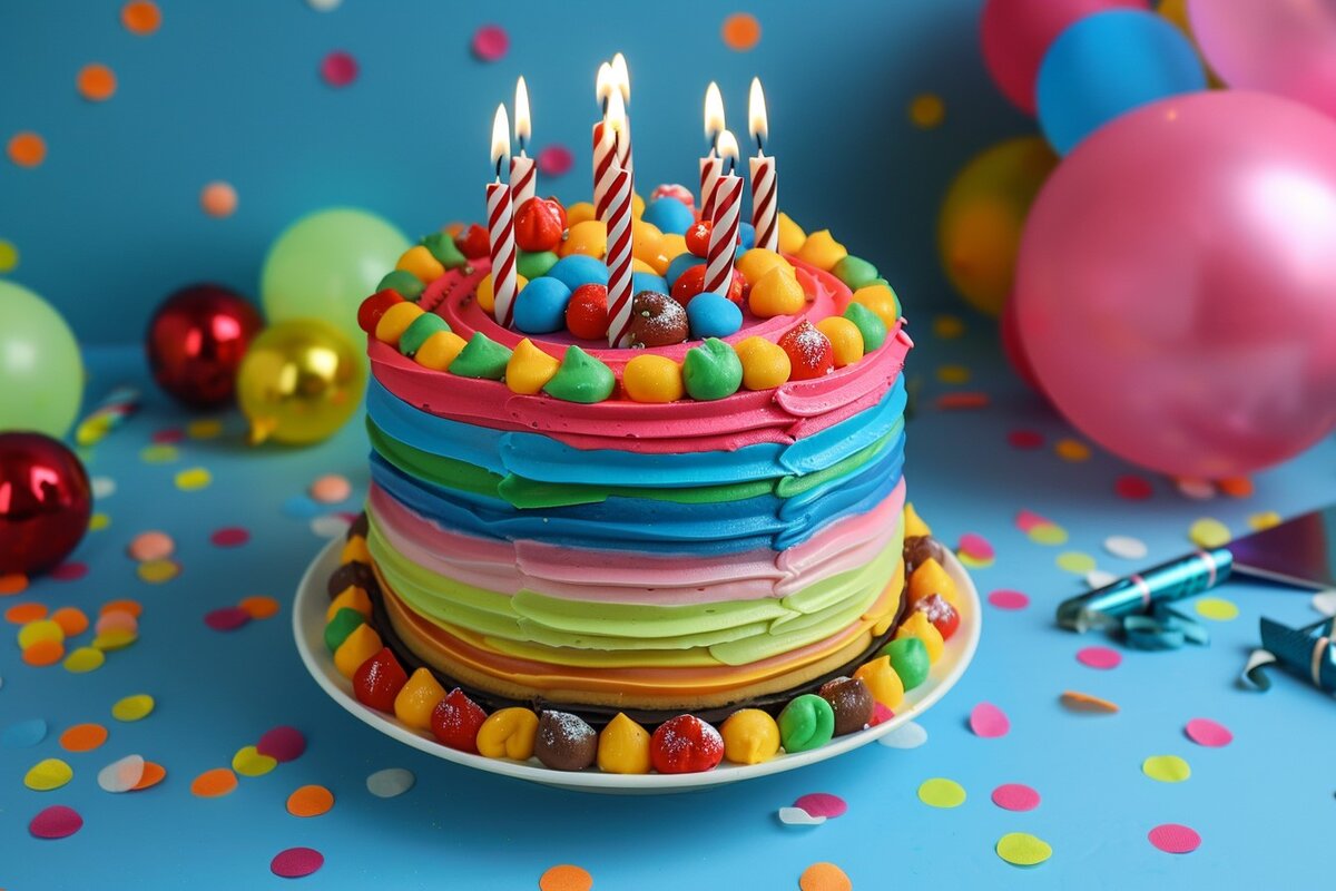 С днем рождения. Торт