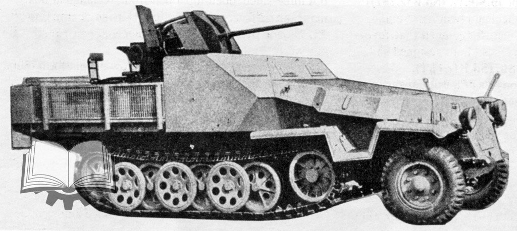 Опытный образец Selbstfahrlafette (Sd. Kfz. 11/1) für 2 cm Flak 38 auf le.Zgkw.3 t mit Panzerschutz с носовой частью по типу Sd.Kfz.251 Ausf.C.