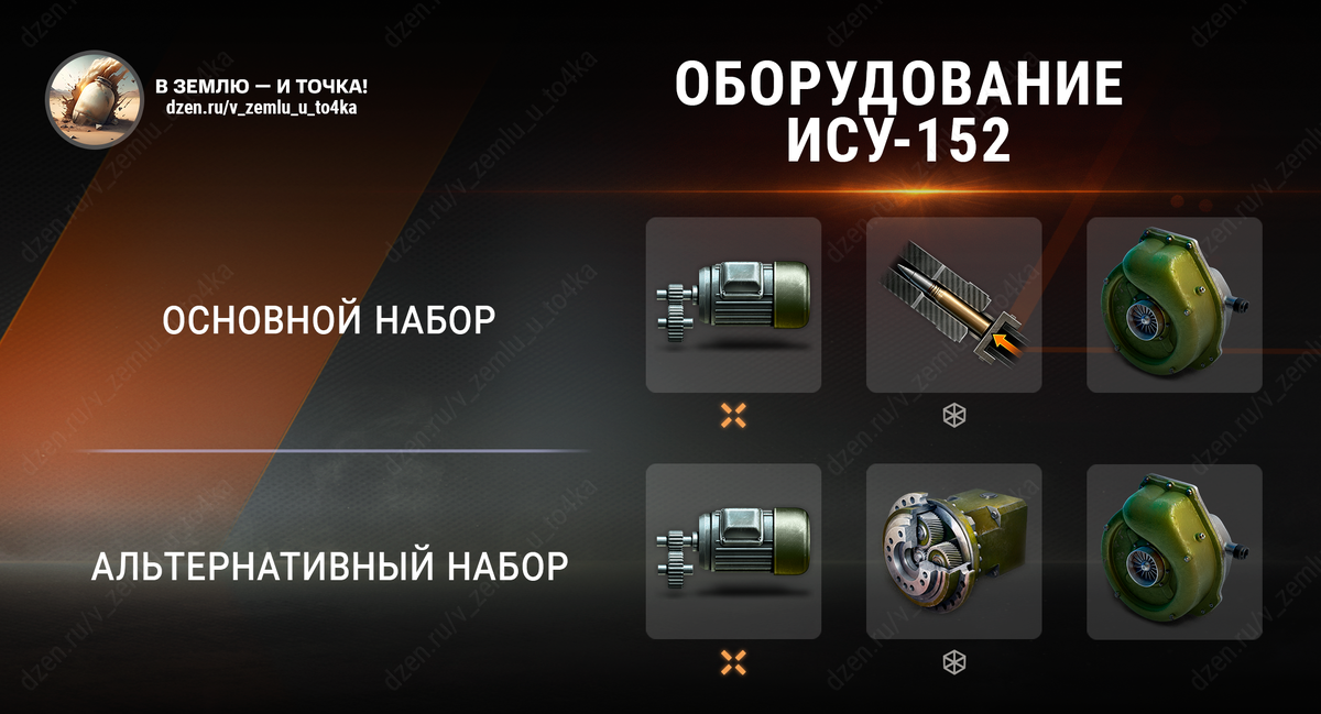 Оборудование для ИСУ-152 (World of Tanks / Мир танков)