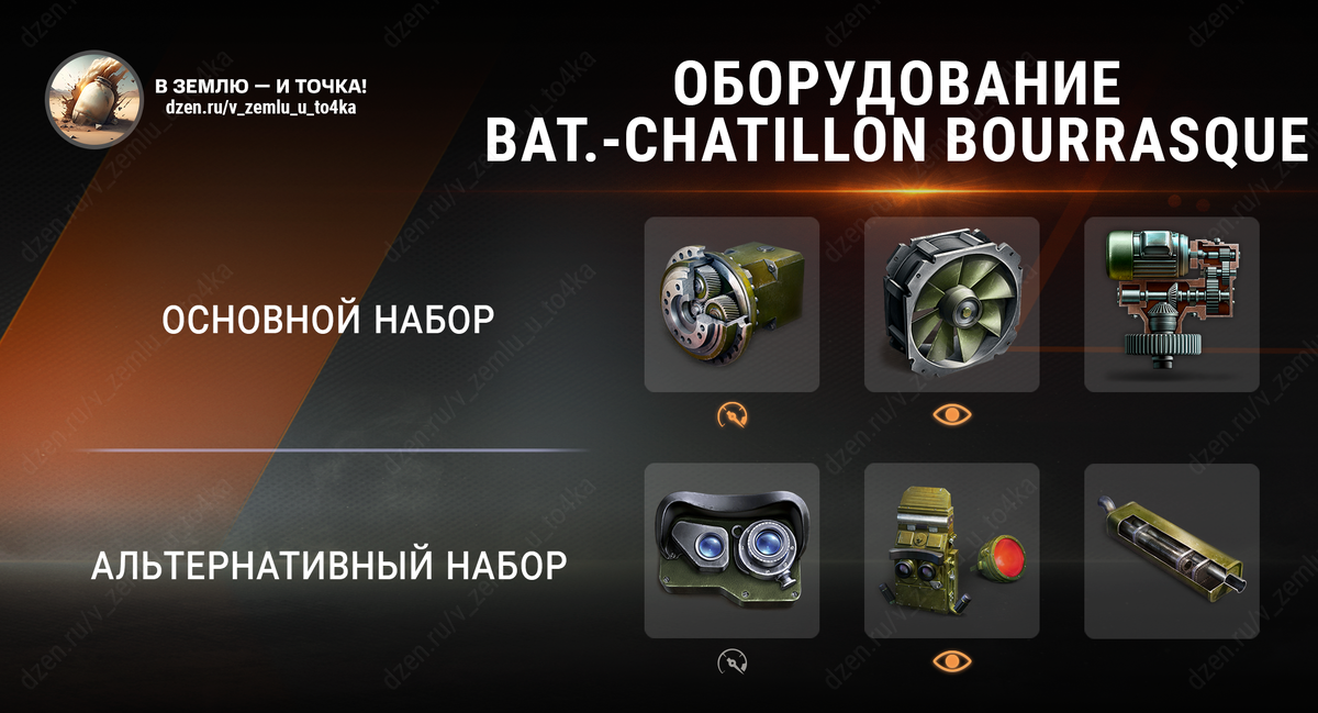 Оборудование для Bat.-Châtillon Bourrasque (World of Tanks / Мир танков)