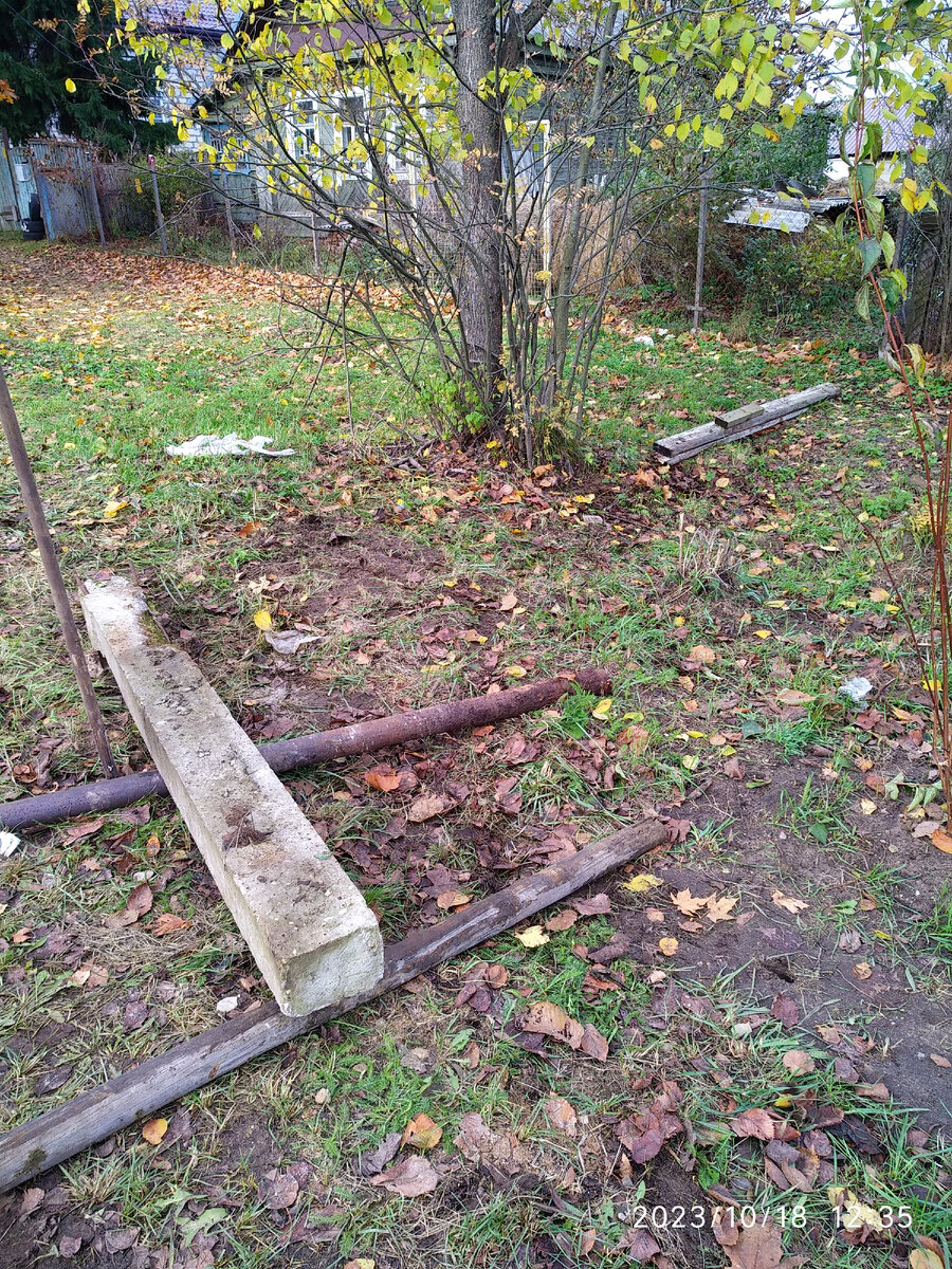 процесс перекатывания столбов.