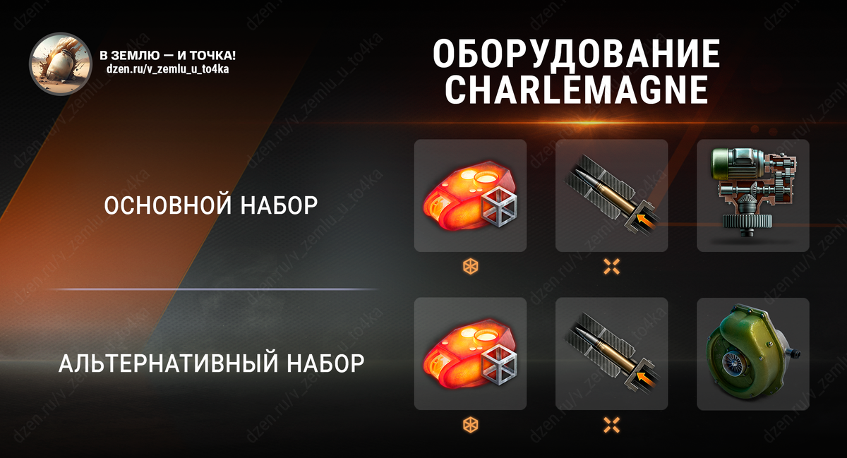 Оборудование для Charlemagne (World of Tanks / Мир танков)