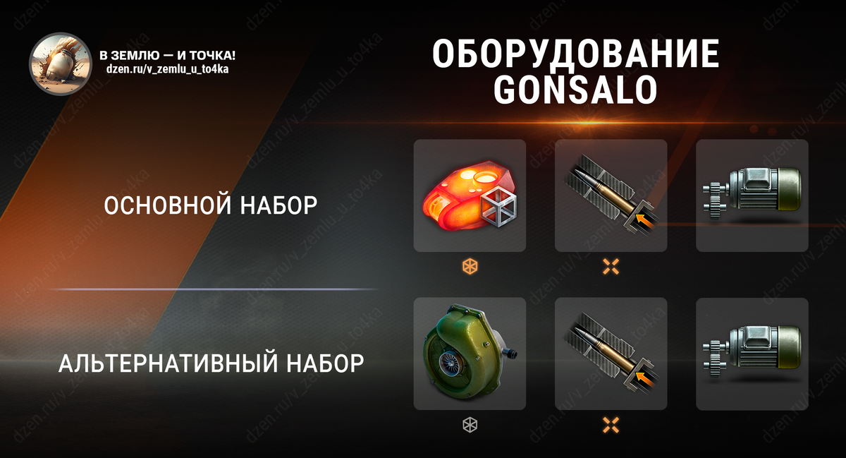 Оборудование для Gonsalo (World of Tanks / Мир танков)