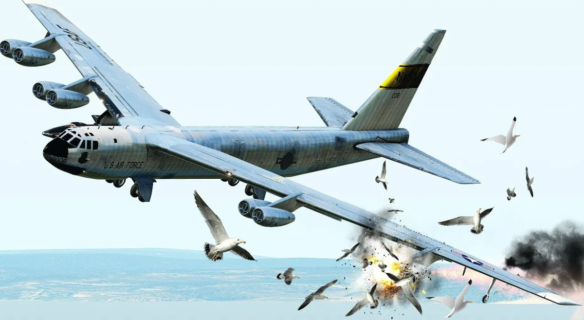 Б-52 бомбардировщик разбился