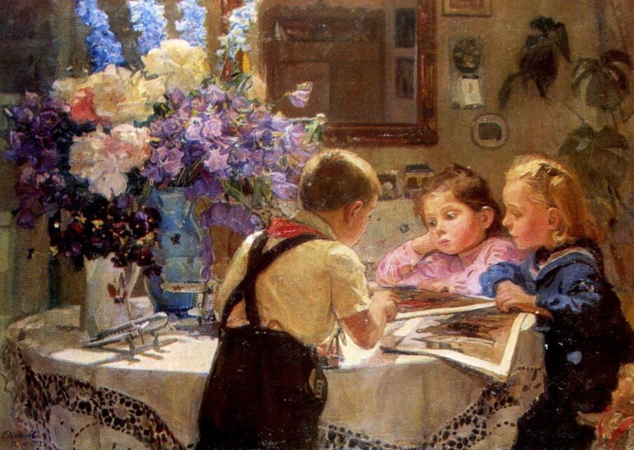 Мелихов Георгий Степанович (1908-1985). Дети. 1952.