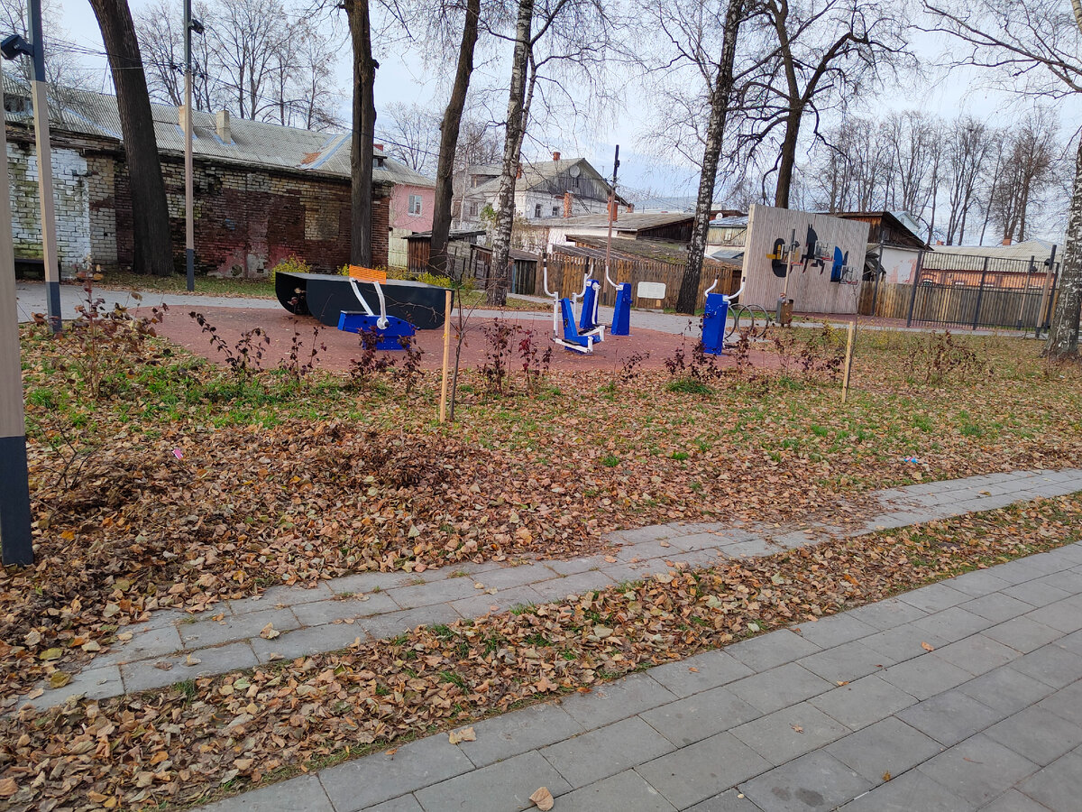 Тренажеры 14+ — зачастую то немногое, что может быть доступно детям с РАС, которые физически растут опережающими темпами. Мой сын в первом классе уже может на них заниматься из-за очень высокого роста и немаленького веса. Фото сделано мной в одном из городских парков Городца.