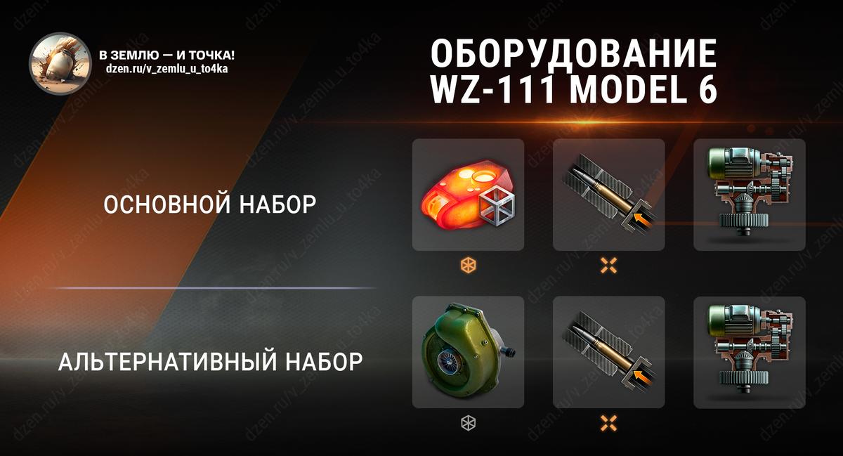 Оборудование для WZ-111 model 6 (World of Tanks / Мир танков)