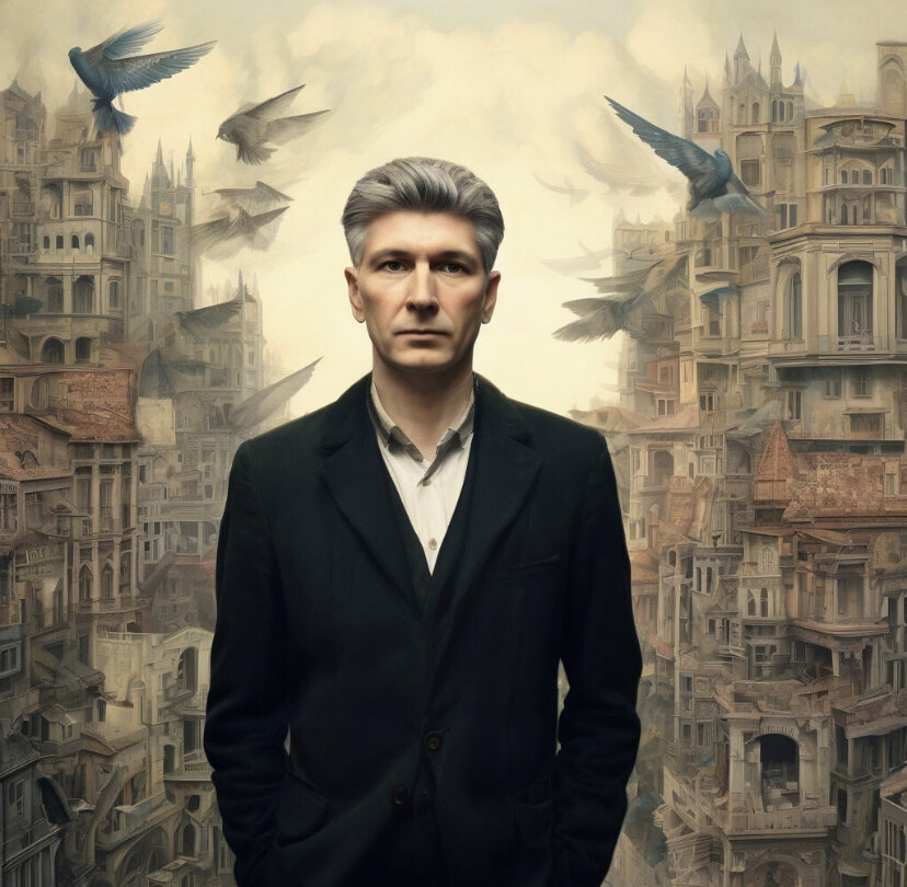 Андрей Рубанов в птичьем городе. Нейросеть