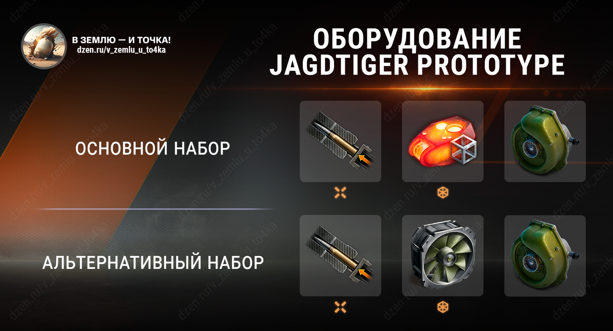 Оборудование для Jagdtiger Prototype (World of Tanks / Мир танков)