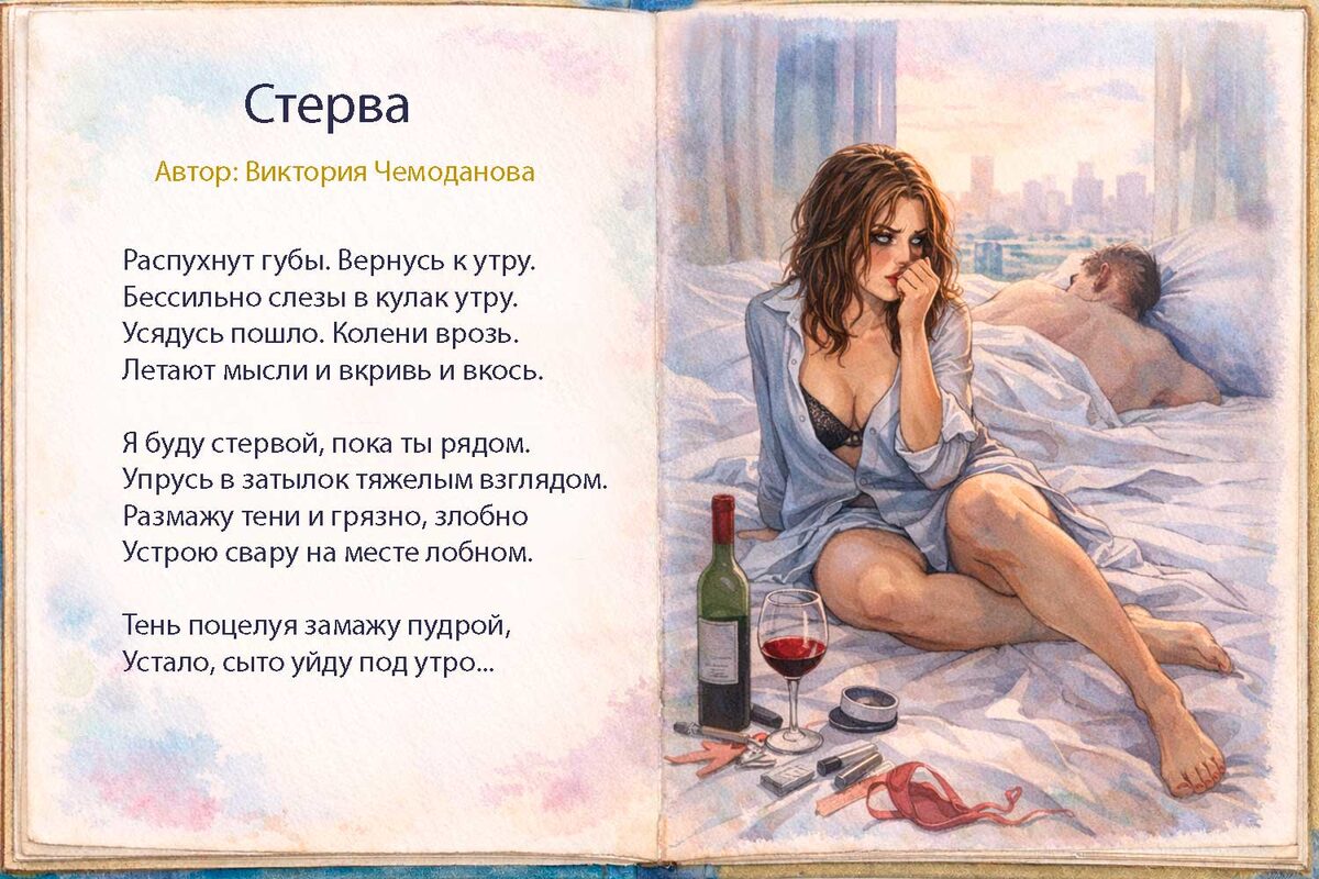 Стерва стихи иллюстрация на сайте v-chemodanova.ru