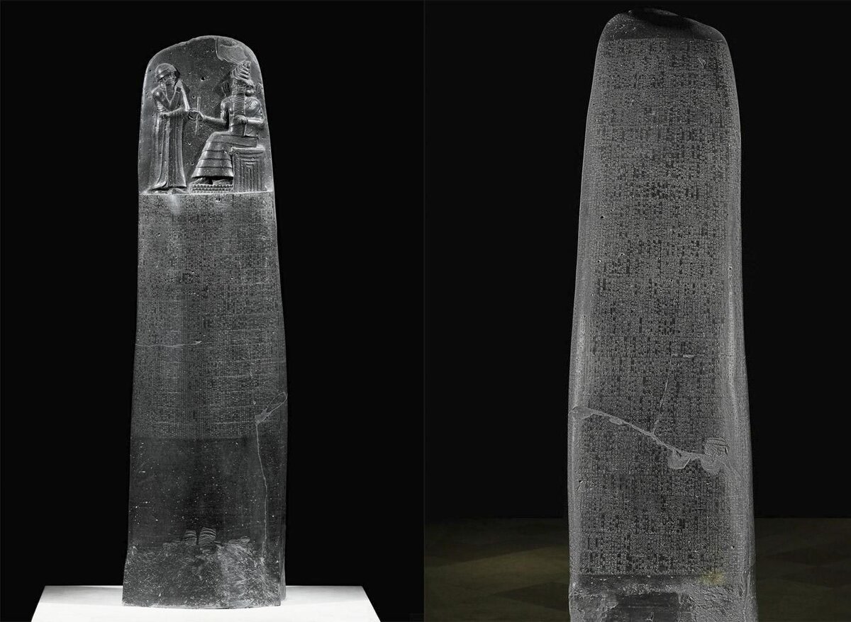 Законы Хаммурапи.
Источник: https://ru.pinterest.com/pin/stele-of-hammurabi-susa-c-1760-babylon-ancient-near-east--355291858078662207/
