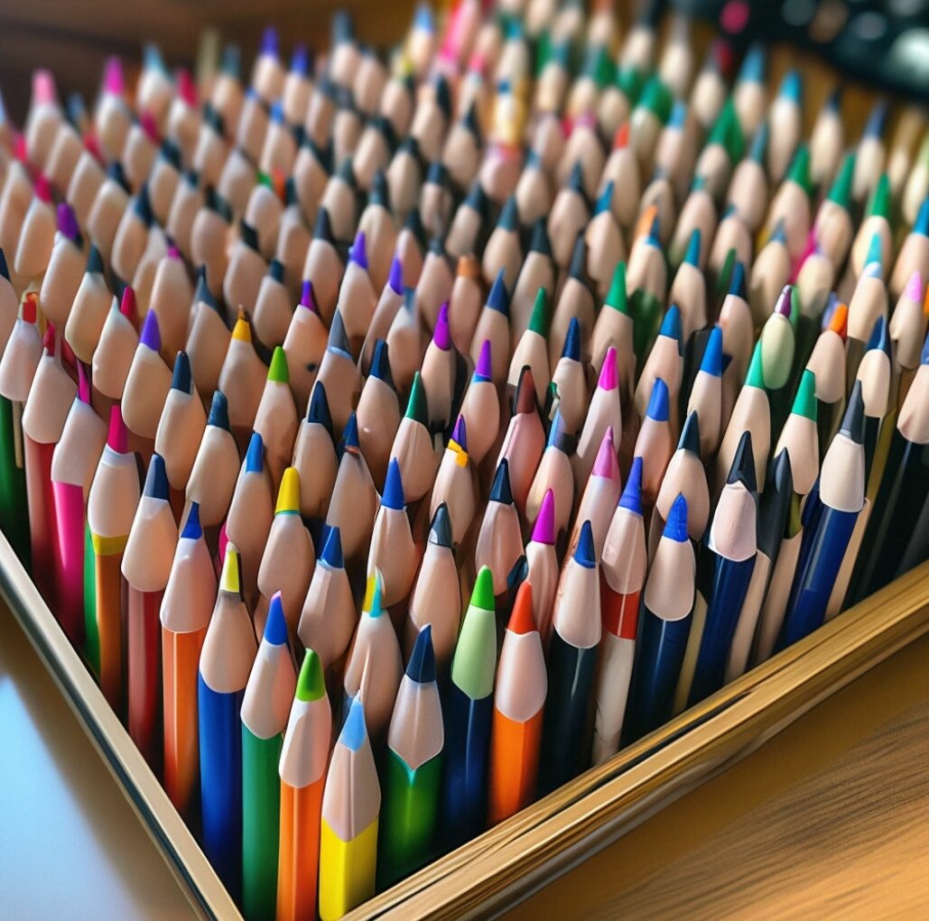 Набор современных карандашей 