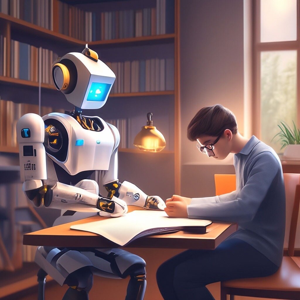 Картинка сгенерирована нейросетью "Помощь ИИ в образовании"