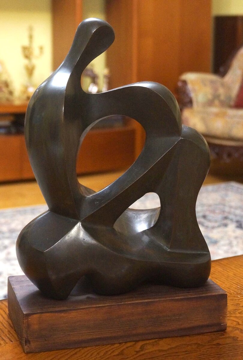 Антонов Андрей "Дискотека" высота 44 см (30х21) скульптура бронза  первая отливка  Антонов Андрей "Лежащая" высота 32 см (50х30) скульптура шамот (глина) 1960 - е одна из первых скульптур, отливок нет-3