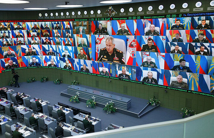 ПОЯВЛЕНИЕ СЕРГЕЯ КУЖУГЕТОВИЧА НА ТЕЛЕВИДЕНИИ – ЭТО НЕ ГРАДУСНИК. ФОТО: MOD RUSSIA/GLОBALLООKPRЕSS