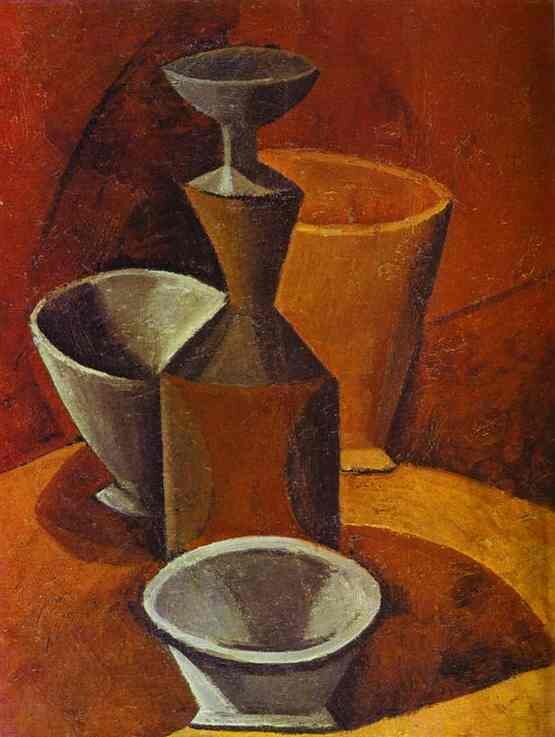Пабло Пикассо «Бидон и миски», 1908 г.