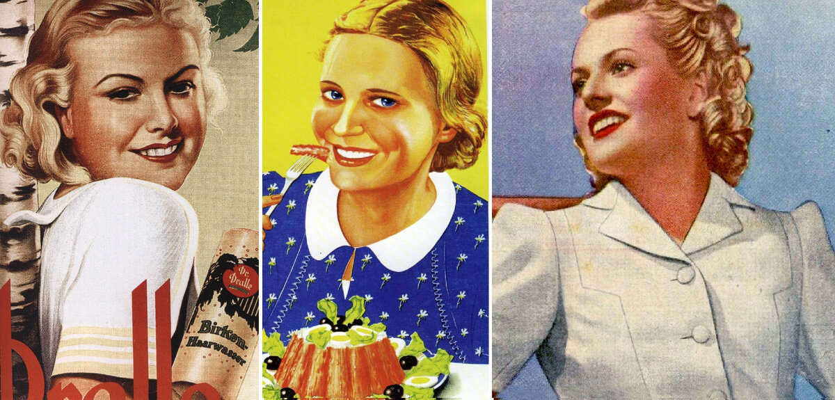 Мода на блондинок в разных странах - Австрия, СССР, Франция. https://www.pinterest.ru/