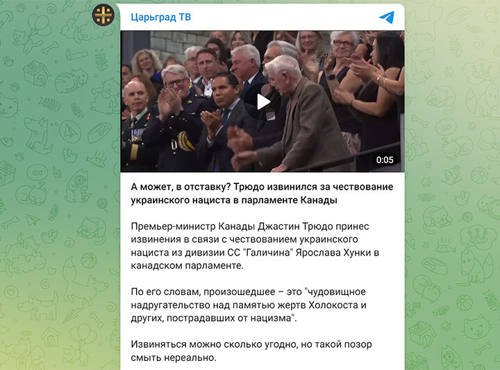 ФОТО: СКРИНШОТ ТЕЛЕГРАМ-КАНАЛА "ЦАРЬГРАД ТВ"
