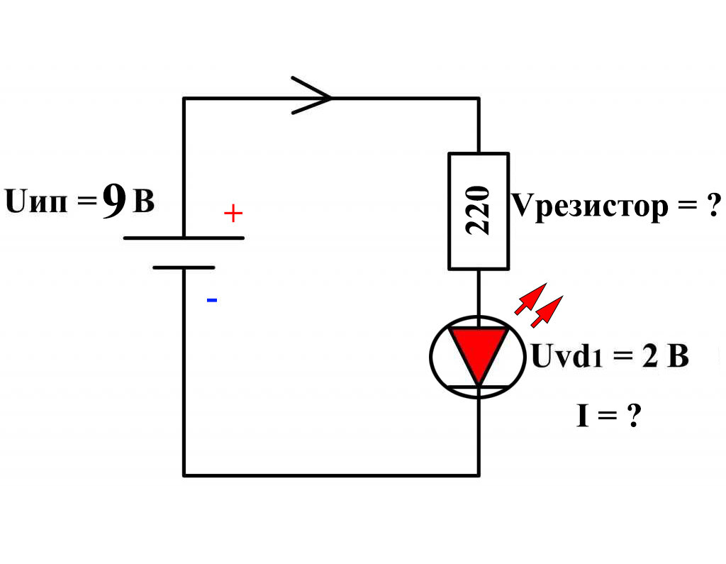 Напряжение на резисторе