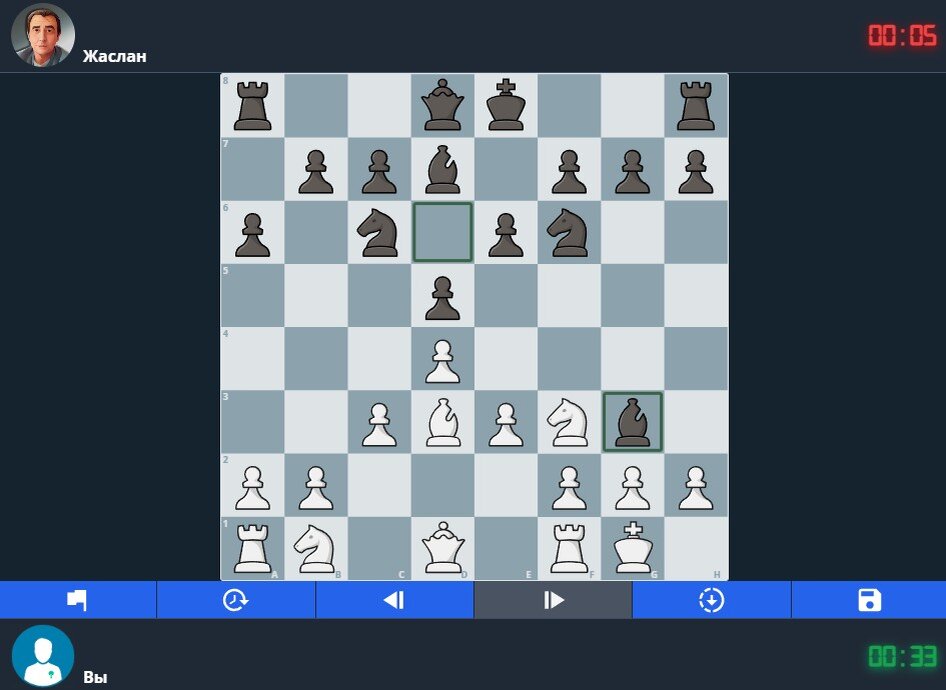 В отличие от человека, боты знают все дебюты! Например, Жаслан прекрасно играет черными против Лондонской системы