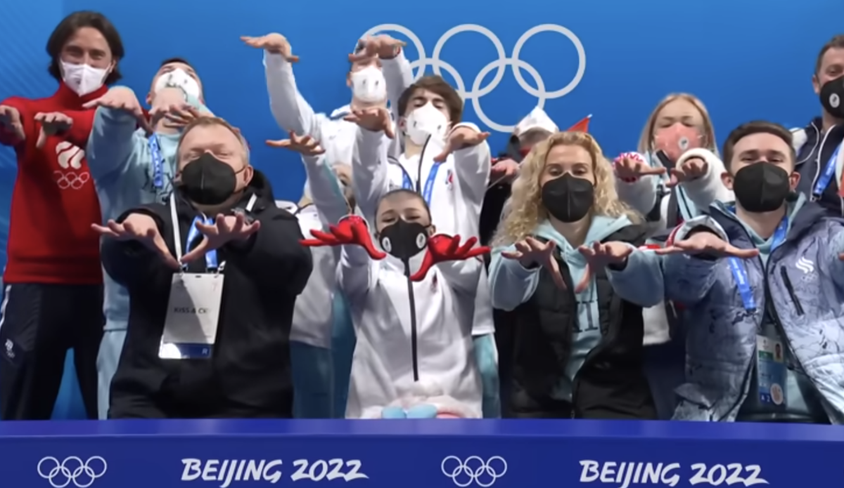 Команда сборной России по фигурному катанию на Олимпиаде.