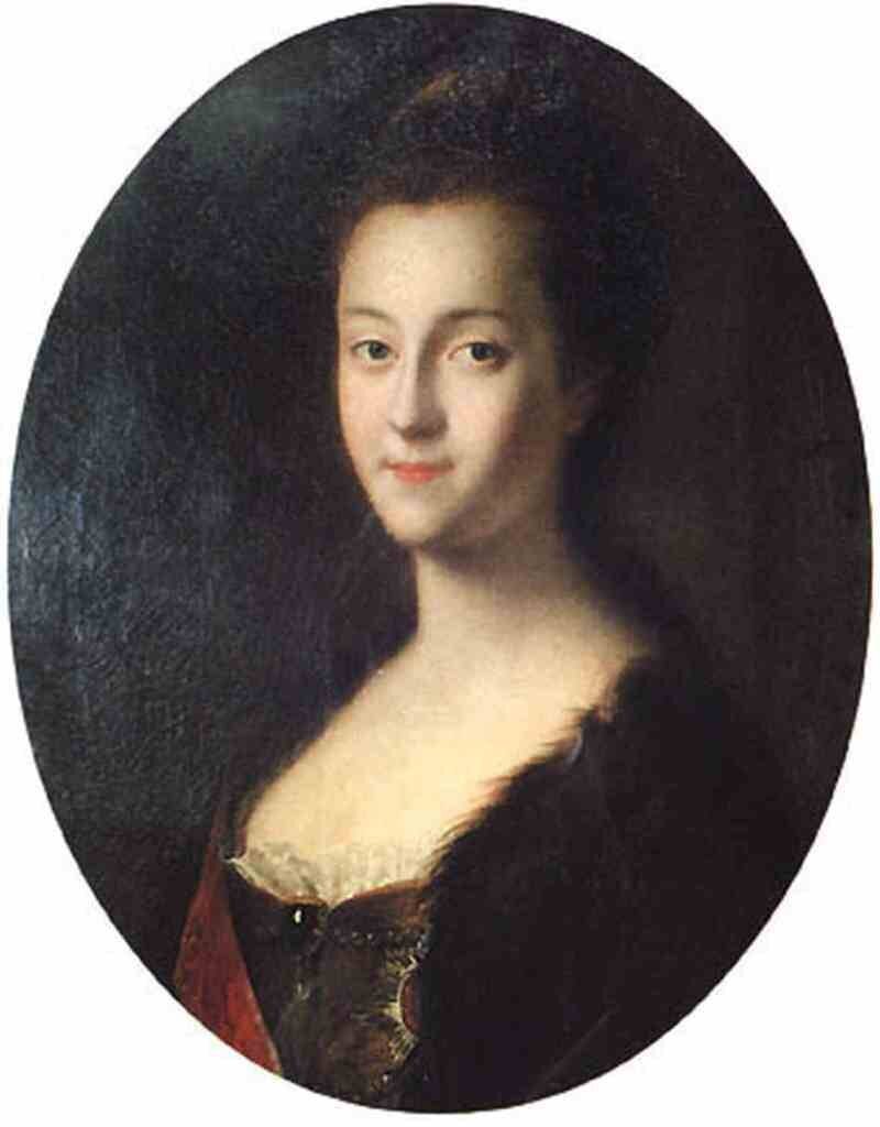 Луи Каравакк. Портрет великой княгини Екатерины Алексеевны 1745. Портретная галерея Гатчинского дворца.
