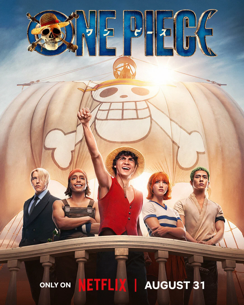 Официальный постер сериала One Piece. Большой куш 2023 года в хорошем качестве. Источник - https://www.kinopoisk.ru/picture/3993359/