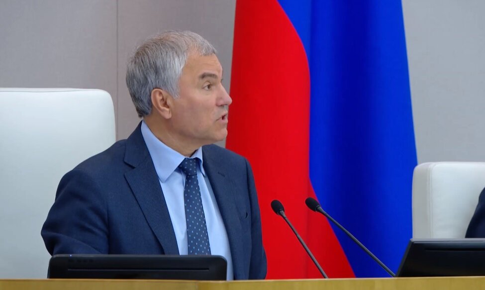 В. Володин, скриншот трансляции пленарного заседания