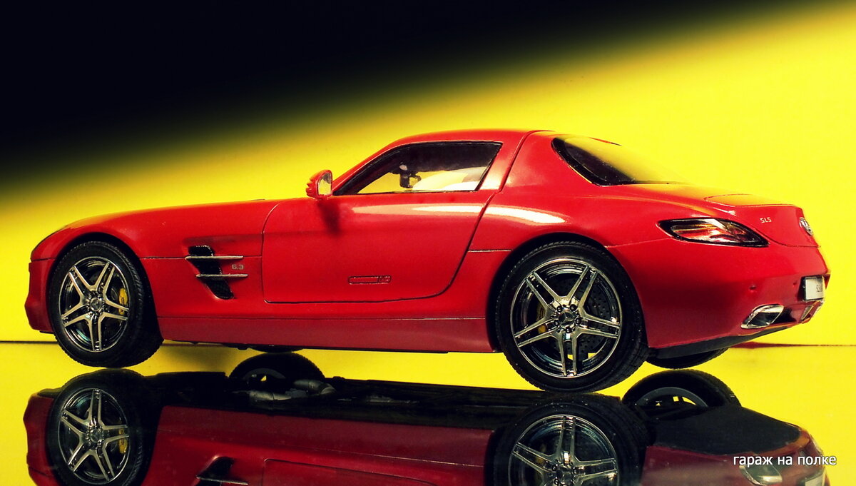 Mercedes-Benz SLS AMG в масштабе 1:24. Модель построена. | Гараж на полке.  | Дзен