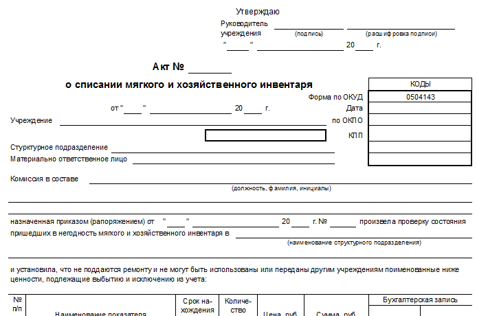 Ф 0504143 образец заполнения