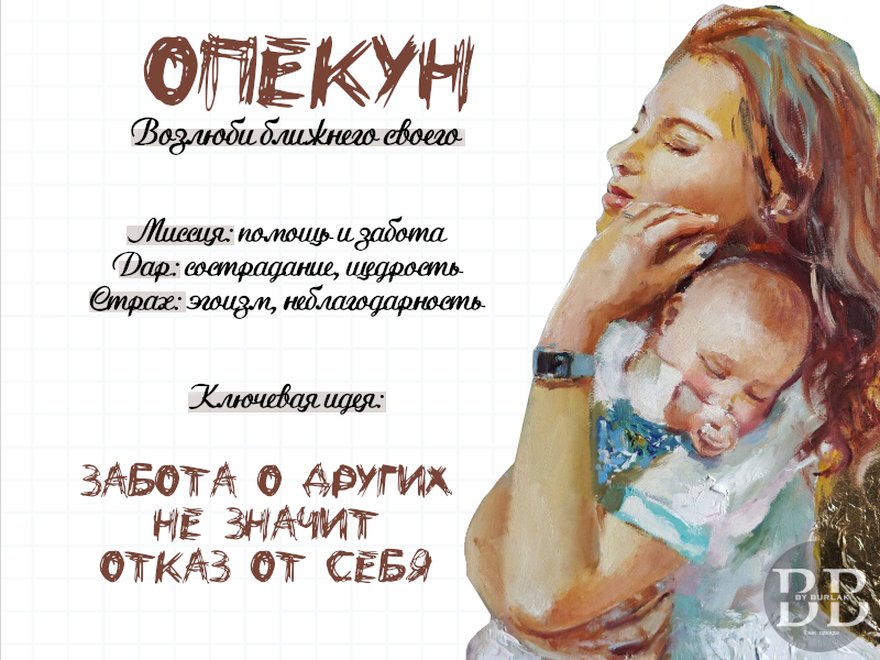 Краткий конспект о сути архетипа Опекун