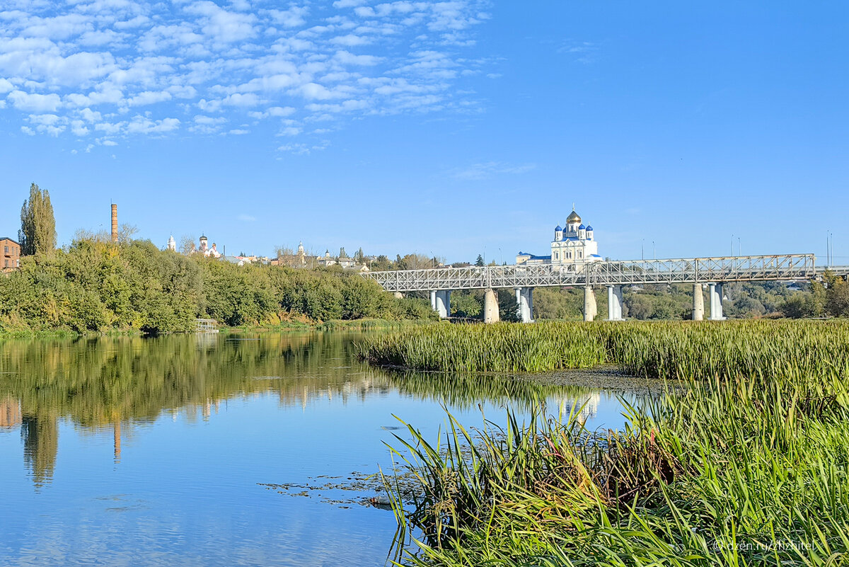 Елец, вид на центр с другой стороны реки Сосна