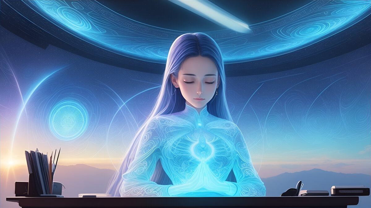 Даже находясь в офисе, можно слиться со Вселенной в потоке медитации.