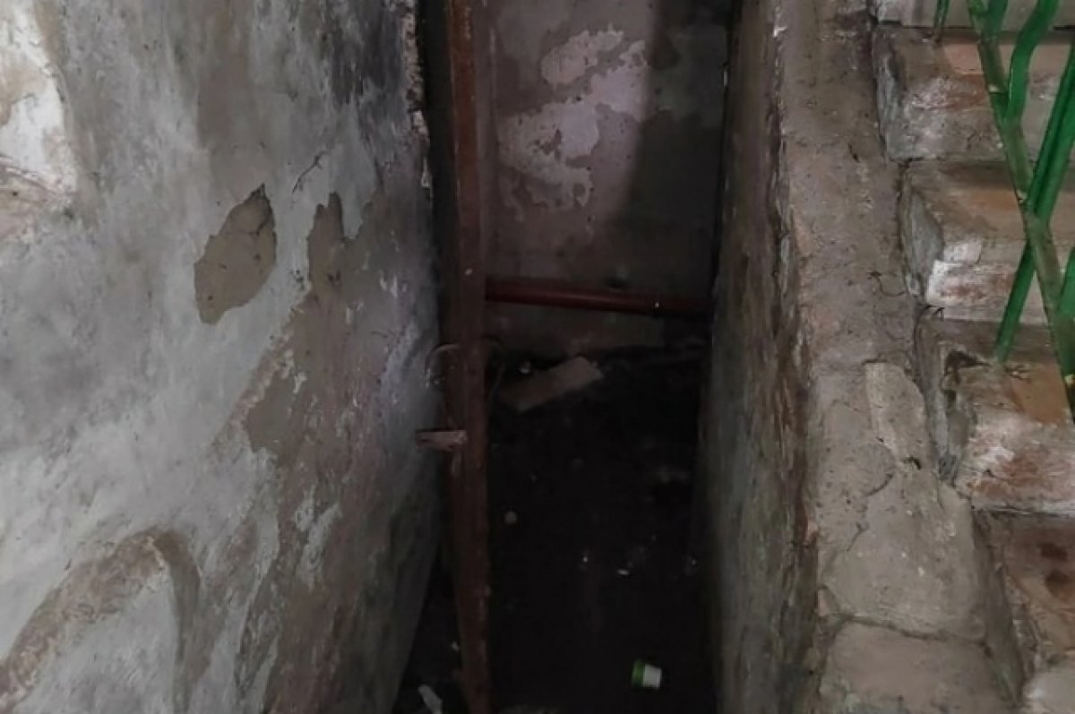    Так сейчас выглядит вход в подвал дома №2 на ул. Первомайская.